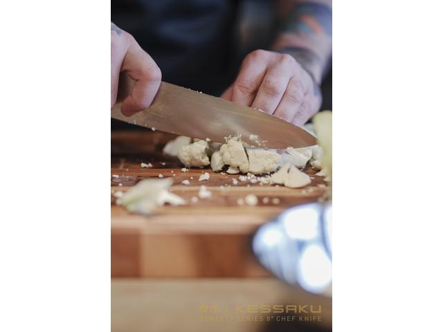 Kessaku 8-Inch Chef & 7-Inch Santoku Knife Set - Dynasty Series - German HC Steel - G10 Full Tang Handle