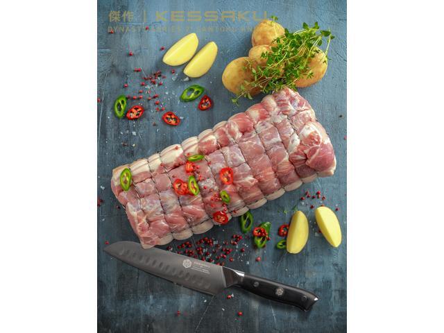 Kessaku 8-Inch Chef & 7-Inch Santoku Knife Set - Dynasty Series - German HC Steel - G10 Full Tang Handle