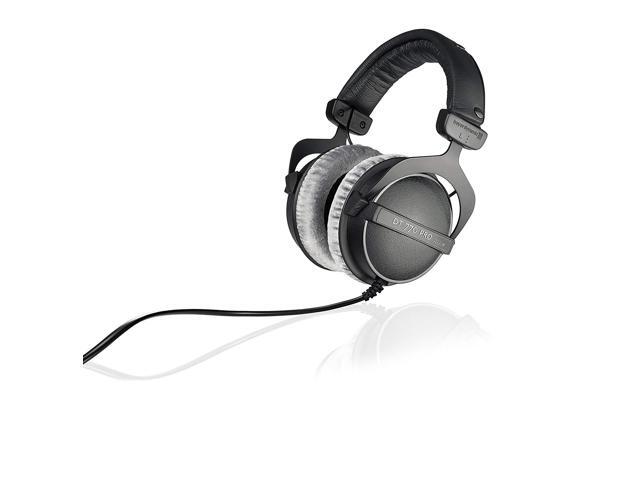 beyerdynamic dt 990 pro over-ear studio headphones in black. open construction, wired