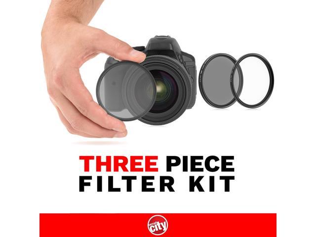 Circuit City Professional Digital Photography Filter Kit (UV, CPL, ND4) for Camera Lens with 77MM Filter Thread & Filter Pouch Bundle with Circuit...