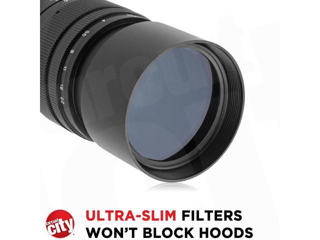 Circuit City Professional Digital Photography Filter Kit (UV, CPL, ND4) for Camera Lens with 77MM Filter Thread & Filter Pouch Bundle with Circuit...