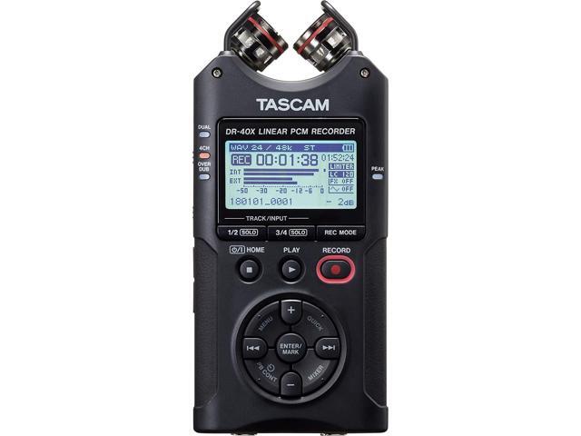Tascam DR-40X 4-Track Dual Recording Mode LCD Digital Audio Recorder Black - image 8