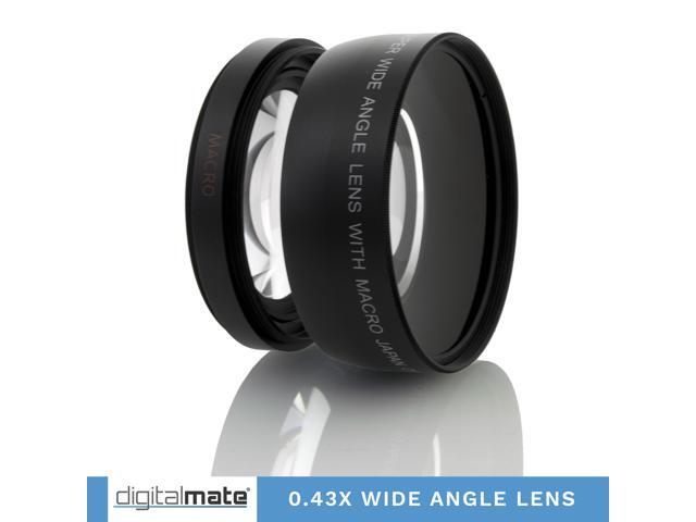 Digitalmate 58mm 0.43x HD Professional Platinum Series High Speed Auto Focus Deluxe Super Wide Angle Lens With Macro for Canon EOS DSLR Cameras