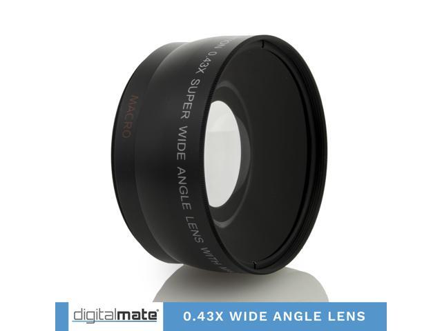 Digitalmate 58mm 0.43x HD Professional Platinum Series High Speed Auto Focus Deluxe Super Wide Angle Lens With Macro for Canon EOS DSLR Cameras