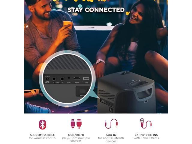 ION Audio Projector Deluxe HD Battery/AC Powered 720p HD LED BT-enabled