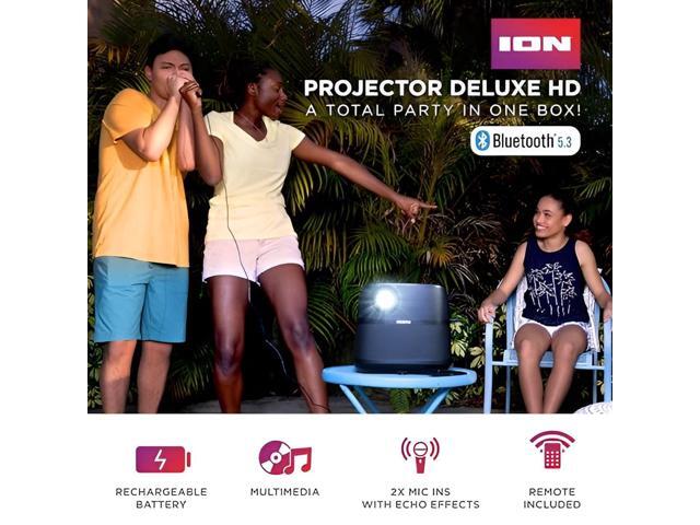 ION Audio Projector Deluxe HD Battery/AC Powered 720p HD LED BT-enabled