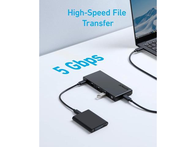 Anker 364 USB C Hub (10-in-1, Dual 4K HDMI) with Max 100W Power Delivery, Dual 4K@60Hz HDMI Ports, 4 USB-A and USB-C Data Ports, Ethernet and SD...