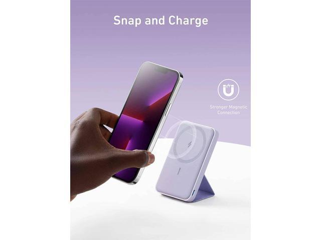 Anker 622 Magnetic Battery (MagGo) Upgraded Version, 5,000mAh Foldable Magnetic Wireless Portable Charger and USB-C (On The Side), Only for iPhone...
