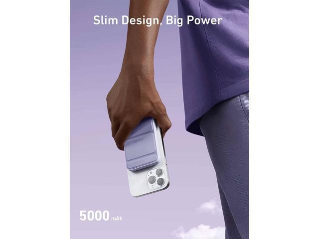 Anker 622 Magnetic Battery (MagGo) Upgraded Version, 5,000mAh Foldable Magnetic Wireless Portable Charger and USB-C (On The Side), Only for iPhone...
