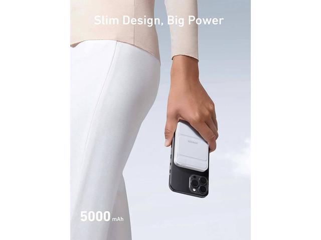 Anker 622 Magnetic Battery (MagGo) Upgraded Version, 5,000mAh Foldable Magnetic Wireless Portable Charger and USB-C (On The Side), Only for iPhone...