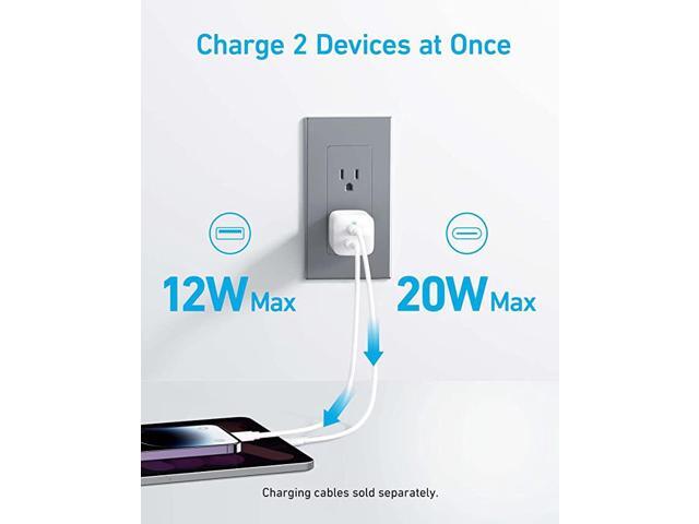 USB C Charger 33W, Anker 323 Charger, 2 Port Compact Charger with Foldable Plug for iPhone 14/14 Plus/14 Pro/14 Pro Max/13/12, Pixel, Galaxy,...