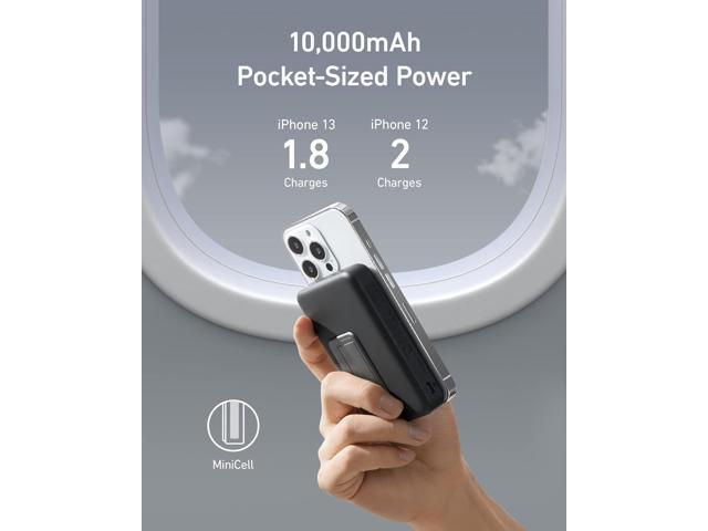 Anker 633 Magnetic Battery (MagGo), 10,000mAh Foldable Wireless Portable Charger, 20W USB-C Power Delivery for iPhone 14/14 Pro / 14 Pro Max,...