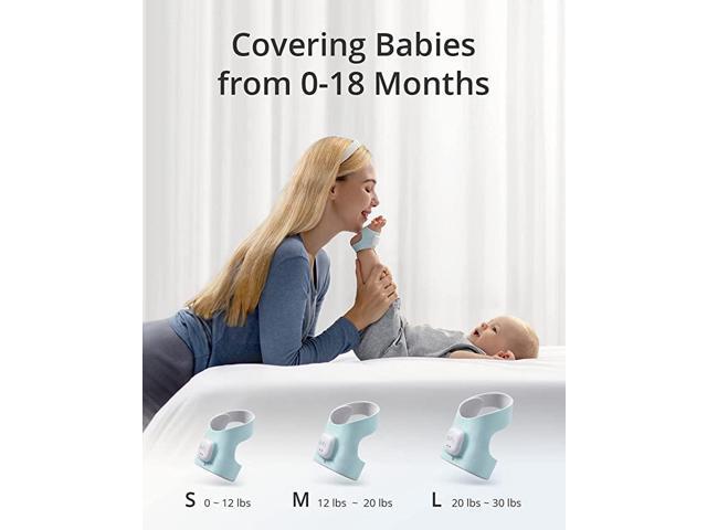 eufy - S340 Smart Sock WiFi Baby Monitor with Receiver, Pan & Tilt 2K Camera, and Customizable Wellness Tracker - Blue - image 4