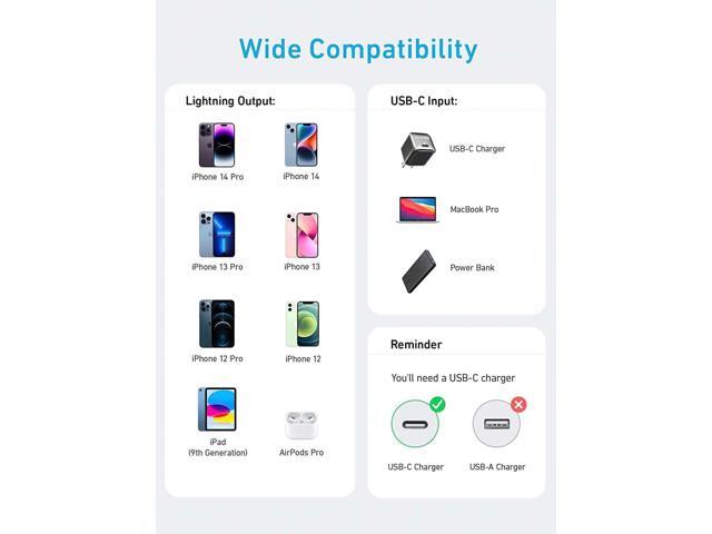 Anker USB C to Lightning Cable, 310 USB-C to Lightning Braided Cable(3ft, Black), MFi Certified, Fast Charging Cable for iPhone 14 Plus 14 14 Pro...