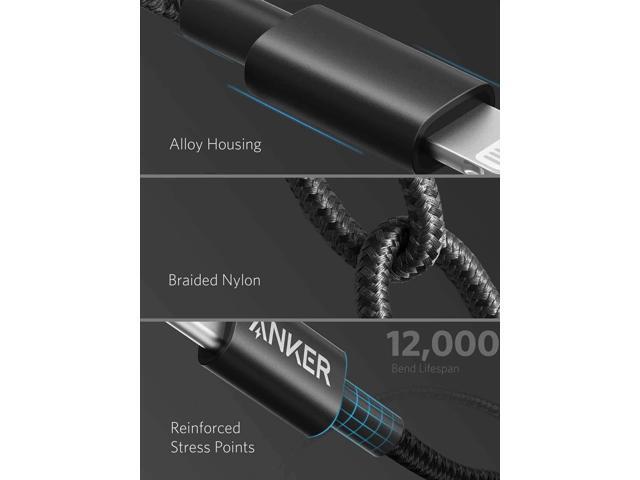 USB C to Lightning Cable, Anker New Nylon Charging Cord [10ft MFi Certified] for iPhone 13 13 Pro 12 Pro Max 12 11 X XS XR 8 Plus, AirPods Pro,...