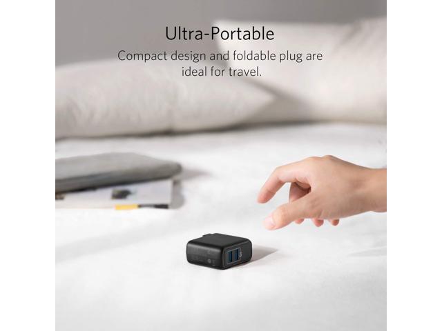 Anker Elite Dual Port 24W Wall Charger, PowerPort 2 with PowerIQ and Foldable Plug, USB Charger for iPhone 11/Xs/XS Max/XR/X/8/7/6/Plus, iPad...
