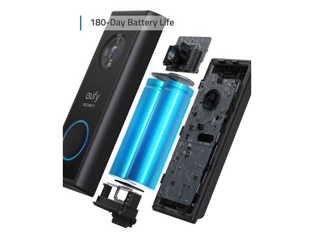 eufy Security, Wireless Video Doorbell (Battery-Powered) with 2K HD, No Monthly Fee, On-Device AI for Human Detection, 2-Way Audio, Simple...