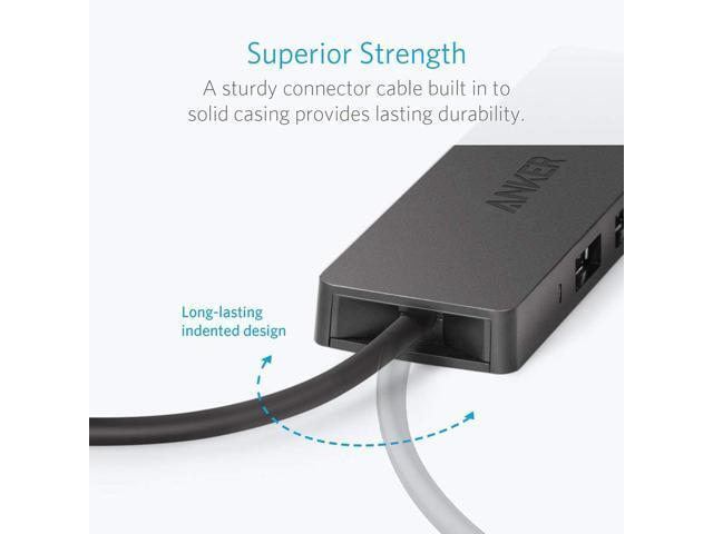 Anker 4-Port USB 3.0 Ultra Slim Data Hub for Macbook, Mac Pro/mini, iMac, Surface Pro, XPS, Notebook PC, USB Flash Drives, Mobile HDD, and More