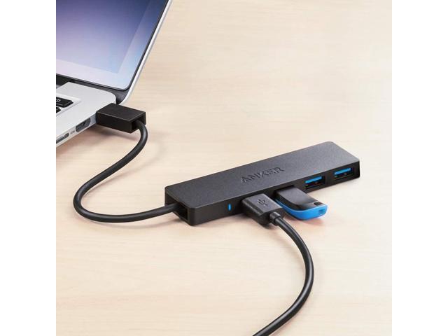 Anker 4-Port USB 3.0 Ultra Slim Data Hub for Macbook, Mac Pro/mini, iMac, Surface Pro, XPS, Notebook PC, USB Flash Drives, Mobile HDD, and More