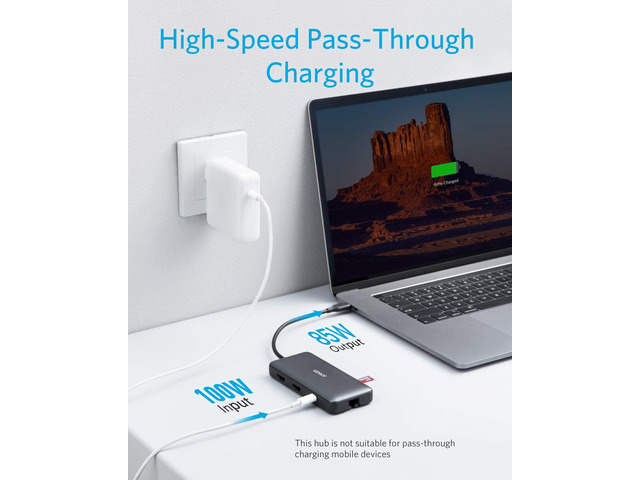 Anker USB C Hub, PowerExpand 8-in-1 USB C Adapter, with Dual 4K HDMI, 100W Power Delivery, 1 Gbps Ethernet, 2 USB 3.0 Data Ports, SD and microSD...