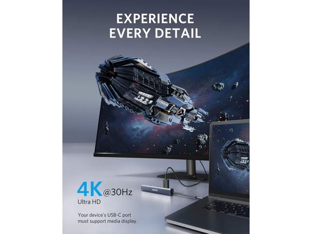 Anker USB C Hub, PowerExpand 6-in-1 USB C PD Ethernet Hub with 65W Power Delivery, 4K HDMI, 1Gbps Ethernet, USB-C Data Port, 2 USB 3.0 Data Ports,...
