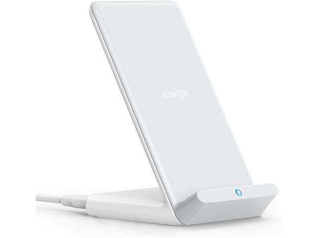 Anker Wireless Charger, PowerWave Stand, Qi-Certified for iPhone 11, 11 Pro, 11 Pro Max, XR, Xs Max, XS, X, 8, 8 Plus, 10W Fast-Charging Galaxy S10...