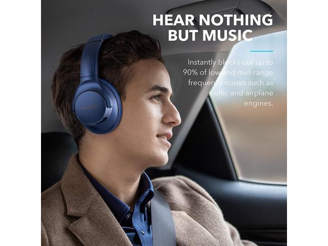 Soundcore Anker Life Q20 Noise Cancelling Headphones over-ear Bluetooth 60H Playtime Hi-Res Audio Deep Bass Memory Foam (Travel/Office) - image 4
