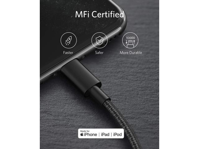 Anker iPhone 12 Charger Cable, New Nylon USB-C to Lightning Charging Cord for [6 ft MFi Certified] for iPhone 12/11 Pro/X/XS/XR / 8 Plus/iPad 8,...