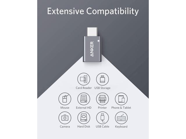 USB C Adapter (2 Pack), Anker USB C to USB Adapter High-Speed Data Transfer, USB-C to USB 3.0 Female Adapter for MacBook Pro 2020, iPad Pro 2020,...