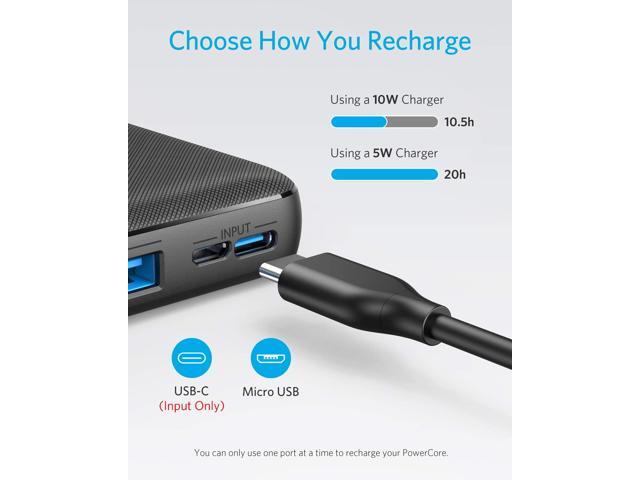 Anker PowerCore Essential 20000 Portable Charger, 20000 mAh Power Bank with PowerIQ Technology and USB-C Input, High-Capacity External Battery...