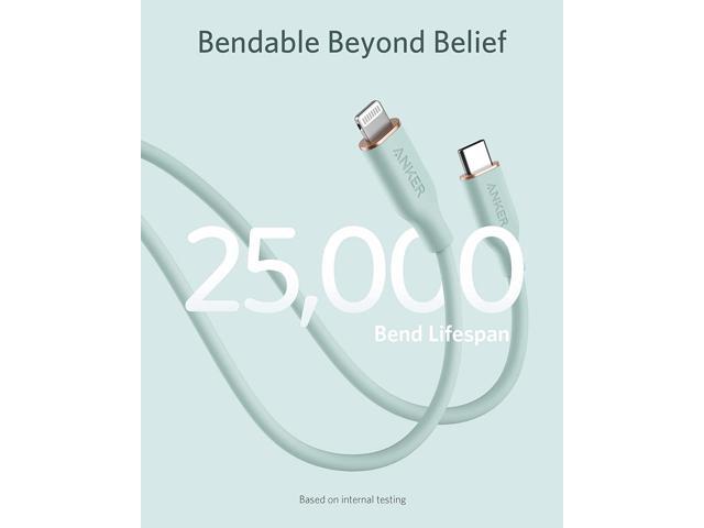 Anker Powerline III Flow, USB C to Lightning Cable for iPhone 12 Pro Max / 12/11 / X/XS/XR / 8 Plus, AirPods Pro, (6 ft) [MFi Certified] Supports...