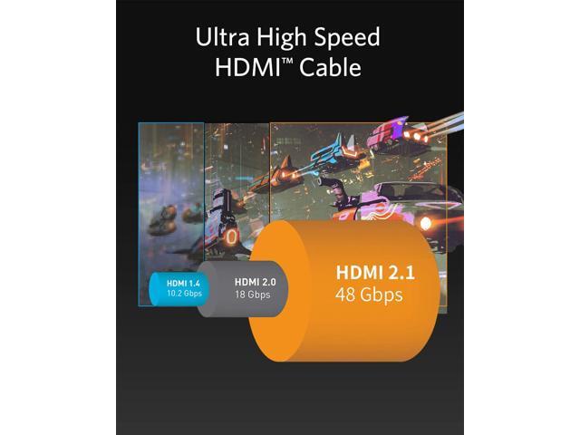 Anker 8K@60Hz HDMI Cable, Ultra High Speed 4K@120Hz 48Gbps 6.6 ft Ultra HD HDMI to HDMI Cord, Support Dynamic HDR, eARC, Dolby Atmos, Compatible...