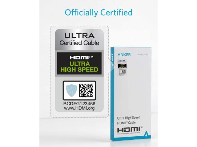 Anker 8K@60Hz HDMI Cable, Ultra High Speed 4K@120Hz 48Gbps 6.6 ft Ultra HD HDMI to HDMI Cord, Support Dynamic HDR, eARC, Dolby Atmos, Compatible...