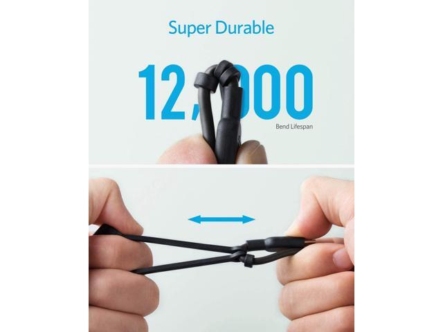 Anker Powerline II 3-in-1 Cable, Lightning/Type C/Micro USB Cable for iPhone, iPad, Huawei, HTC, LG, Samsung Galaxy, Sony Xperia, Android...