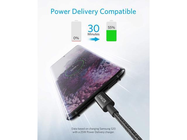USB C Cable, Anker 2 Pack New Nylon USB C to USB C Cable (3.3ft 60W), PD Type C Charging Cable for MacBook Pro 2020, iPad Pro, iPad Air 4, Galaxy...