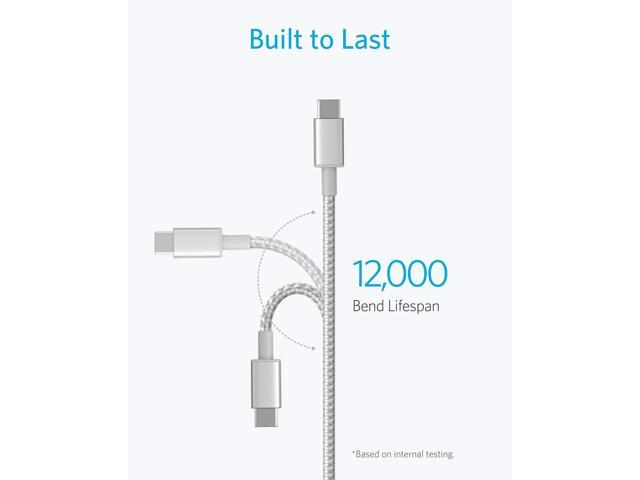 USB C Cable, Anker 2 Pack New Nylon USB C to USB C Cable (3.3ft 60W), PD Type C Charging Cable for MacBook Pro 2020, iPad Pro, iPad Air 4, Galaxy...