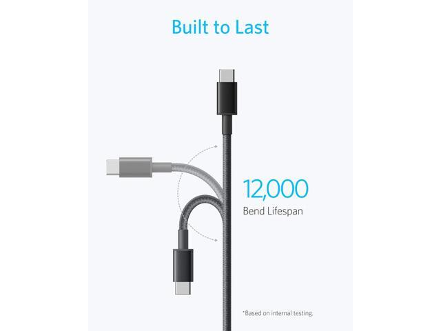 USB C Cable, Anker 2 Pack New Nylon USB C to USB C Cable (3.3ft 60W), PD Type C Charging Cable for MacBook Pro 2020, iPad Pro, iPad Air 4, Galaxy...