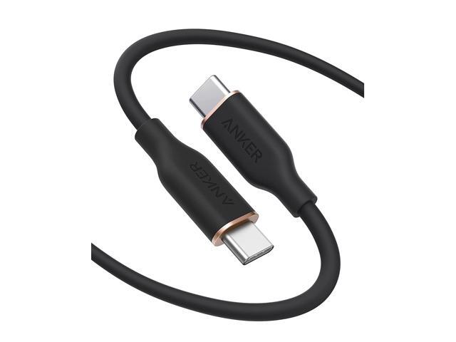 Anker Powerline III Flow, USB C to USB C Cable 100W 6ft, Type C Charging Cable Fast Charge for MacBook Pro 2020, iPad Pro, iPad Air, Galaxy S20,.