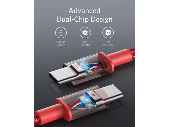 Anker USB C Cable 100W 10ft, New Nylon USB C to USB C Cable 2.0, Type C Charging Cable Fast Charge for MacBook Pro 2020, iPad Pro 2020, iPad Air 4,...