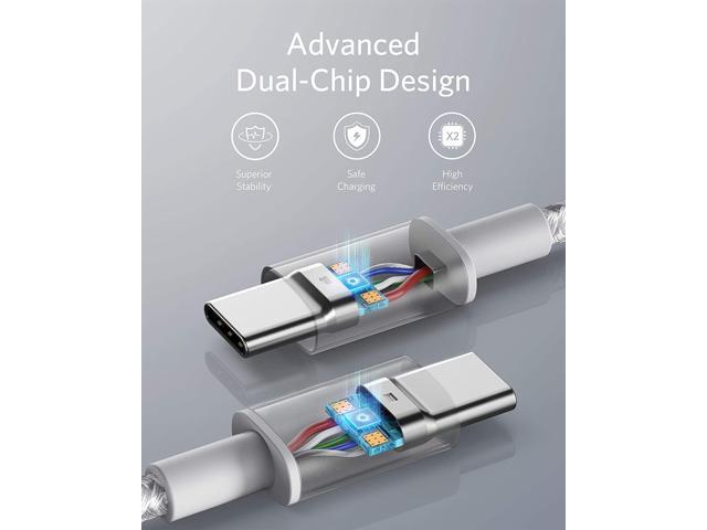 Anker USB C Cable 100W 10ft, New Nylon USB C to USB C Cable 2.0, Type C Charging Cable Fast Charge for MacBook Pro 2020, iPad Pro 2020, iPad Air 4,...