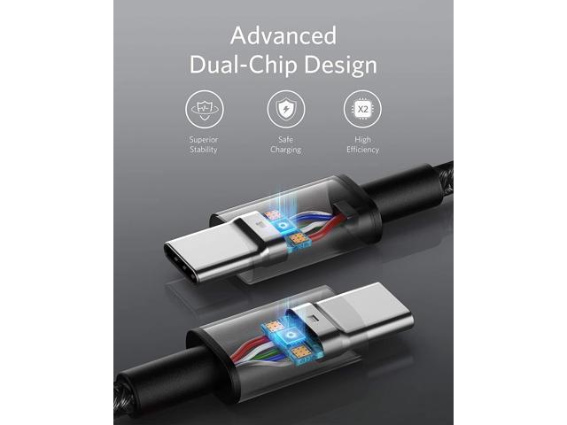 Anker USB C Cable 100W 10ft, New Nylon USB C to USB C Cable 2.0, Type C Charging Cable Fast Charge for MacBook Pro 2020, iPad Pro 2020, iPad Air 4,...