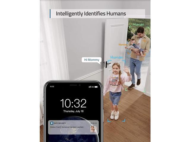 eufy Security Solo IndoorCam P24, 2K Pan & Tilt Security Indoor Camera, Plug-in Camera with Wi-Fi, Human & Pet AI, Voice Assistant Compatibility,...