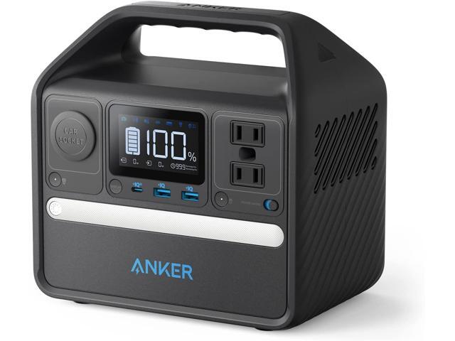 Anker 521 Portable Power Station (PowerHouse 256Wh), 6-Port PowerHouse 200W/256Wh with Solar Generator, 2 AC Outlets, 60W USB-C Power Delivery.
