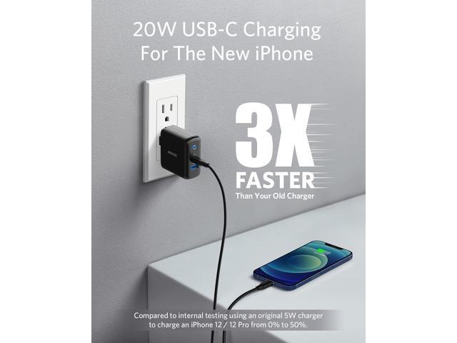 USB C Charger, Anker 32W 2 Port Charger with 20W USB C Power Adapter, PowerPort PD 2 with Foldable Plug for iPad/iPad Mini, for iPhone 13/13...
