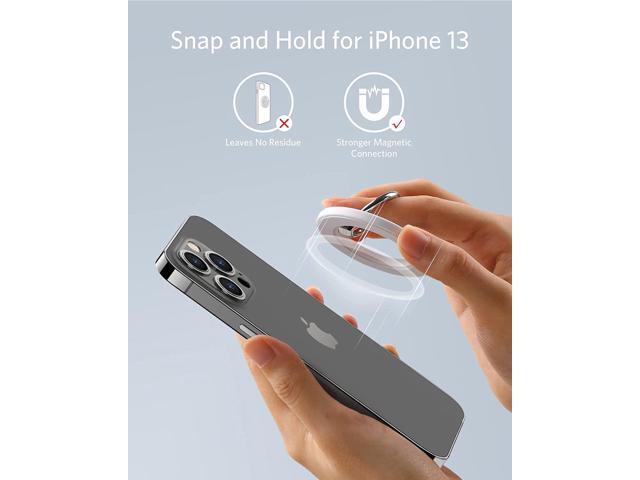 Anker Magnetic Phone Grip (MagGo), 610 Magnetic Phone Ring Holder, Adjustable Kickstand, Only for iPhone 13, 12 / 12 Pro / 12 Pro Max / 12 Mini White