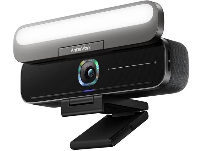 AnkerWork B600 Video Bar with Video Conference Camera and Built-in Light, AI Noise Cancellation, 4-Mic Array, 2K Resolution, Superior Sound, Webcam.