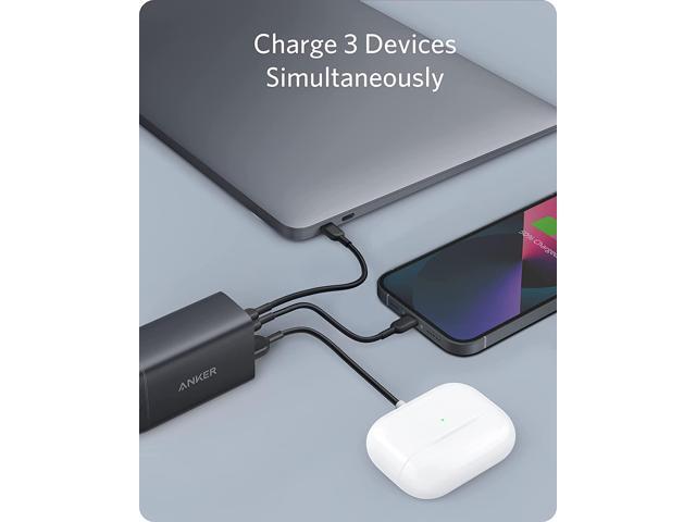 Anker USB C Charger, 735 Charger (Nano II 65W), PPS 3-Port Fast Compact Foldable Wall Charger for MacBook Pro/Air, iPad Pro, Galaxy S20/S10, Dell...