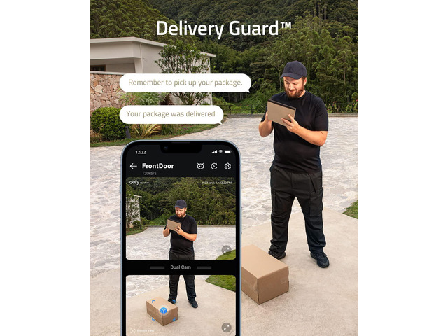 eufy Security Video Doorbell Dual Camera (Battery-Powered) with HomeBase, Wireless Doorbell Camera, Dual Motion and Package Detection, 2K HD,...