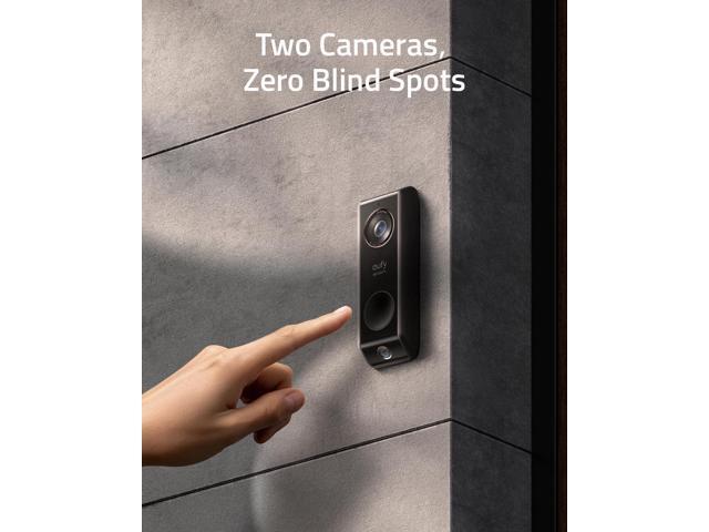 eufy Security Video Doorbell Dual Camera (Wired) with Chime, Dual Cam, Delivery Guard, 2K with HDR, No Monthly Fee, 16-24V, 30VA
