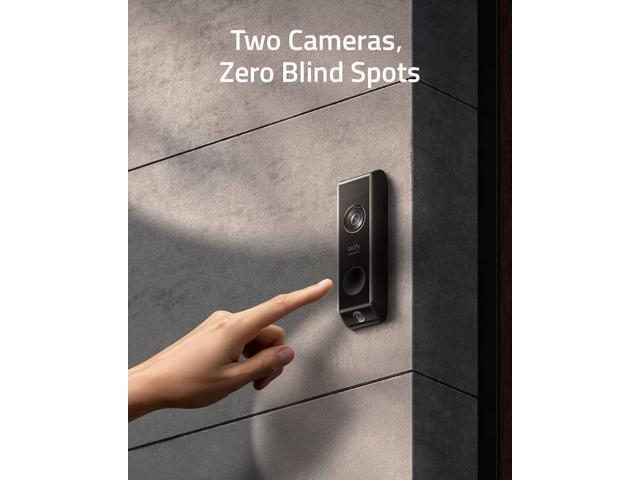 eufy Security Video Doorbell Dual Camera (Battery-Powered) Add-on, Dual Motion Detection, Package Detection, 2K HD, Family Recognition, No Monthly Fee